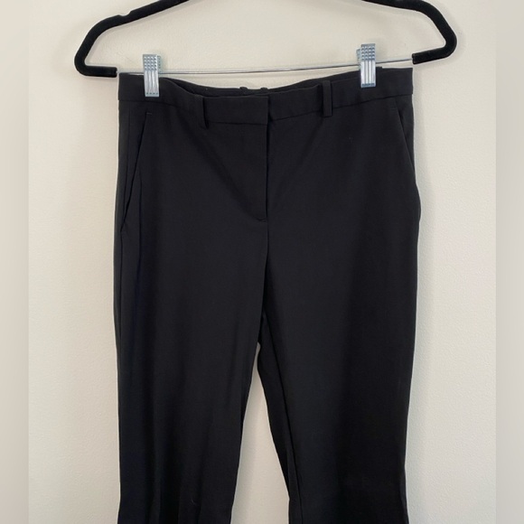 Theory Demitria Wool-Blend Flared Pants Trousers Black Size 4 - Picture 4 of 12